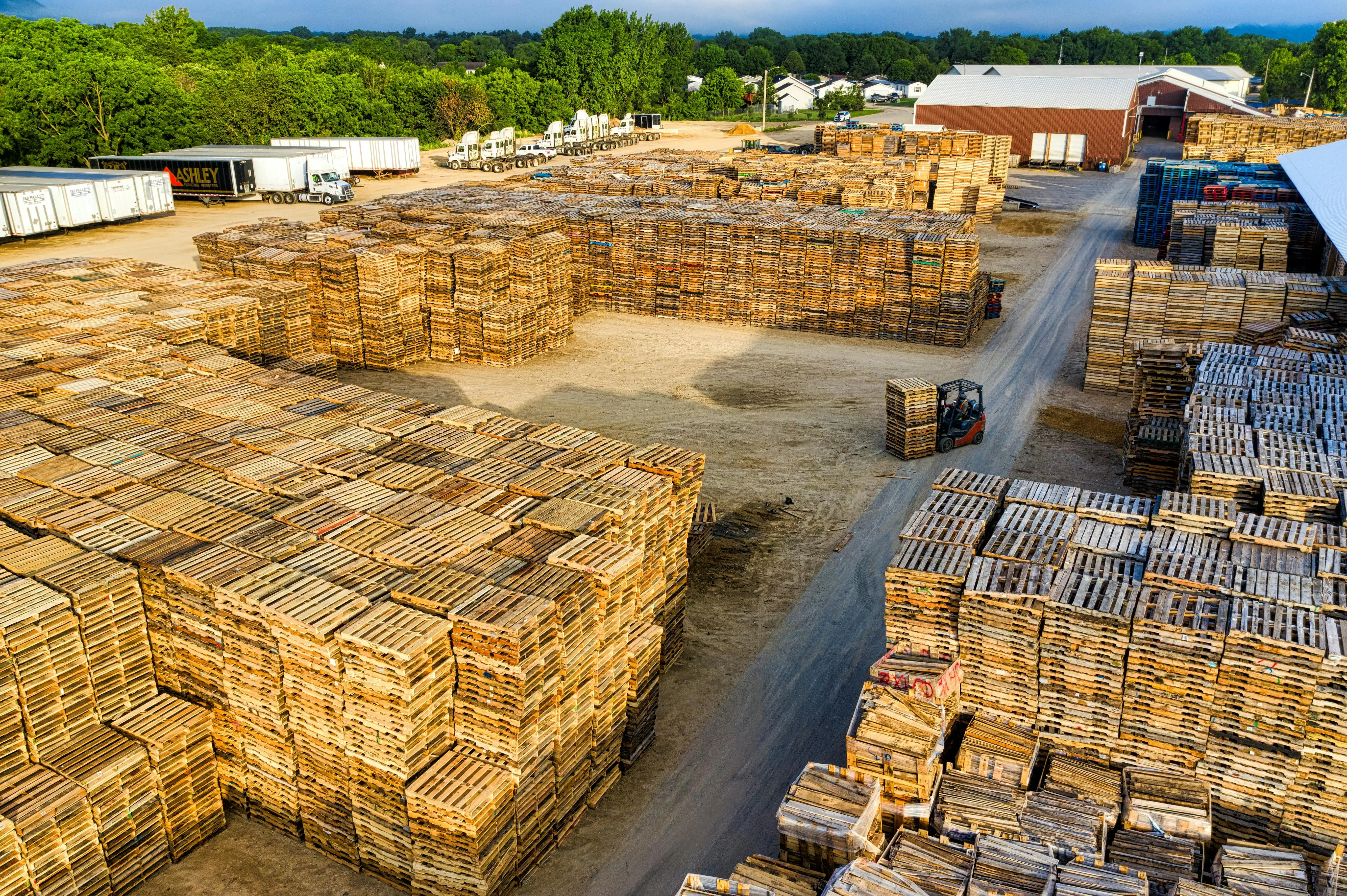 Wooden Pallet on the Field
